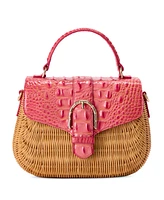 Brahmin Maisie Hanalei Wicker Satchel Bag