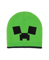 Minecraft Boys Creeper & Enderman 3-Piece Beanie & Gloves Set