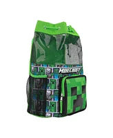 Minecraft Creeper 3-Piece Green Swim Beach Backpack Set