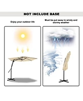 10 Ft. Outdoor Patio Cantilever Umbrella with Stand