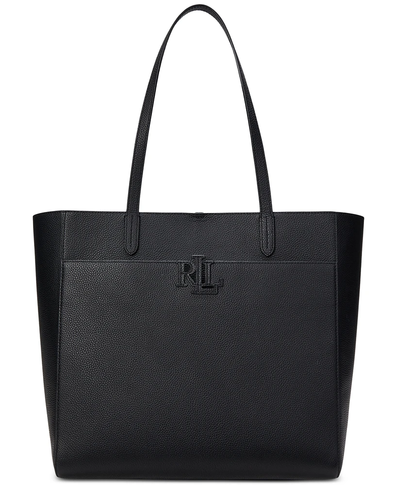 Lauren Ralph Pebbled Leather Extra-Large Cameryn Tote Bag