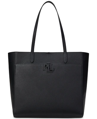 Lauren Ralph Pebbled Leather Extra-Large Cameryn Tote Bag