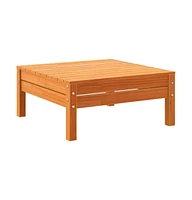 Patio Footstool Wax Brown Solid Wood Pine