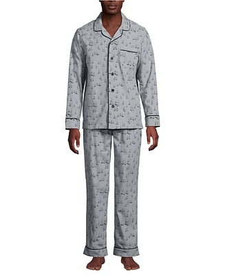 Lands' End Men's Long Sleeve Essential Pajama Set