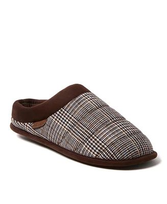 Dearfoams Men's Asher Quilted Plaid Clog House Slipper