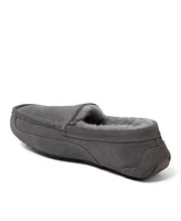 Dearfoams Men's Fireside By Melbourne Genuine Shearling Moccasin Slipper