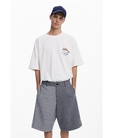 Desigual Men's Baggy striped Bermuda shorts