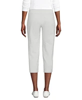Lands' End Women's Petite Starfish Mid Rise Pull On Crop Pants