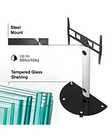 ProMounts Rolling Tv Stand with Swivel for 32"-72" Screens Holds up to 88lbs.