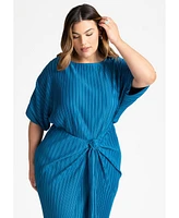 Eloquii Plus Draped Plisse Dress