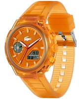 Lacoste Men's Orange Silicone Strap Watch, 45mm
