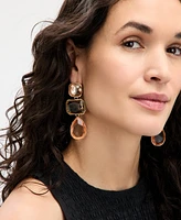 I.n.c. International Concepts Gold-Tone Mixed Stone Triple Drop Earrings, Exclusively at Macy's