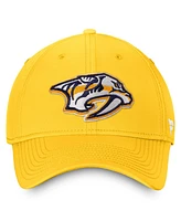 Fanatics Men's Gold Nashville Predators Core Primary Logo Flex Hat