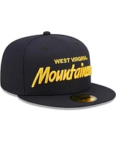 Men's New Era Navy West Virginia Mountaineers Griswold 59FIFTY Fitted Hat