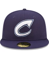 Men's New Era Navy Columbus Clippers Authentic Collection 59FIFTY Fitted Hat