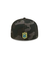 Men's New Era Black Los Angeles Rams Camo 59FIFTY Fitted Hat
