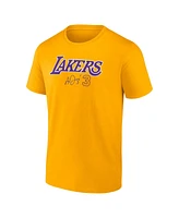 Men's Fanatics Anthony Davis Gold Los Angeles Lakers Name and Number T-shirt