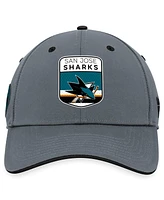 Fanatics Men's Gray San Jose Sharks Authentic Pro Home Ice Flex Hat