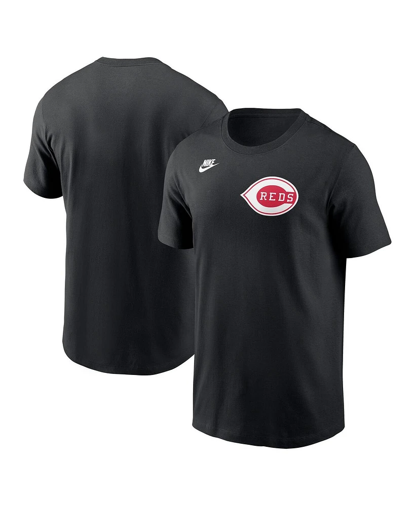 Nike Men's Black Cincinnati Reds Cooperstown Wordmark T-Shirt