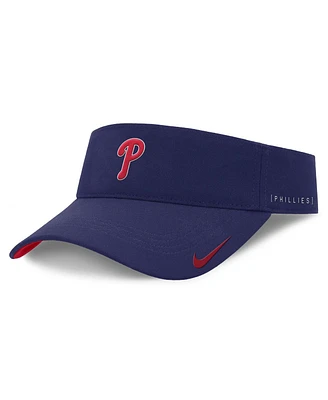 Nike Men's Navy Philadelphia Phillies Primetime Bozz Ace Performance Adjustable Visor Hat