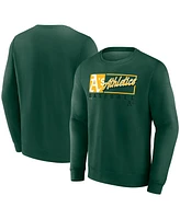 Fanatics Men's Green Athletics Focus Fleece Pullover Sweatshirt
