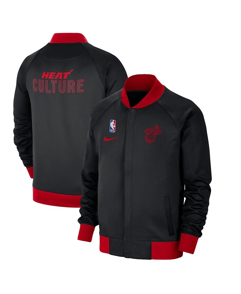 Nike Men's Black Miami Heat 2024/25 City Edition Authentic Showtime Performance Full-Zip Jacket