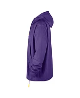 Nike Men's Purple Los Angeles Lakers Courtside Premium Club Anorak Quarter-Zip Pullover Hoodie