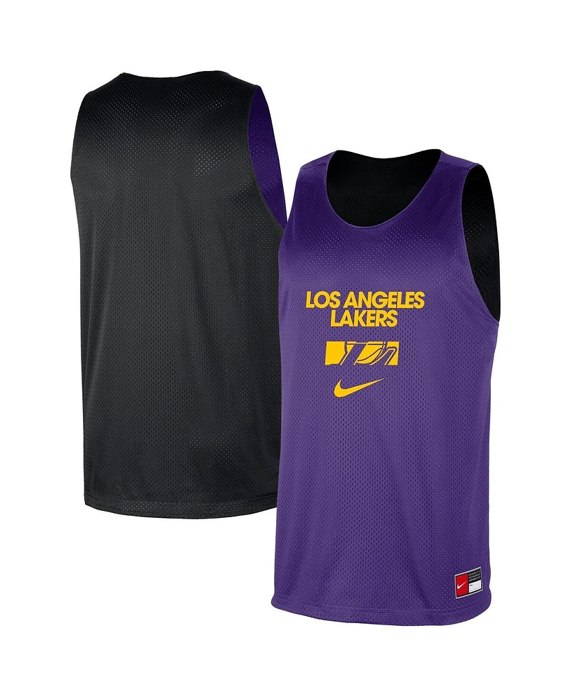 Nike Men's Purple/Black Los Angeles Lakers Courtside Reversible Mesh Practice Jersey