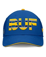 Fanatics Men's Royal/Gold Buffalo Sabres Authentic Pro Rink Team Code Flex Hat