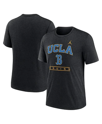 Jordan Men's Black Ucla Bruins Arch Over Logo Tri-Blend T-Shirt