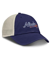 Nike Men's Navy/Natural Atlanta Braves Cooperstown Collection Club Trucker Adjustable Hat