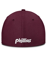 Nike Men's Burgundy/Light Blue Philadelphia Phillies Rise Swoosh Performance Flex Hat