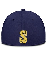 Nike Men's Navy/Gold Seattle Mariners Rise Swoosh Performance Flex Hat