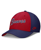 Nike Men's Navy/Red Atlanta Braves Rise Swoosh Performance Flex Hat