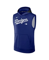 Nike Men's Royal Los Angeles Dodgers Authentic Collection Performance Sleeveless Pullover Hoodie