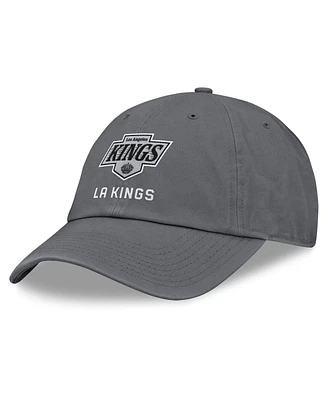 Fanatics Men's Charcoal Los Angeles Kings Washed Adjustable Hat