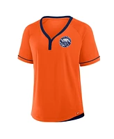 Fanatics Women's Orange Houston Astros Cooperstown Collection League Diva Raglan V-Neck T-Shirt