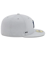New Era Men's Gray York Yankees 2025 Mlb Clubhouse 59FIFTY Fitted Hat