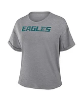 Fanatics Women's Heather Gray Philadelphia Eagles Tri-Blend T-Shirt