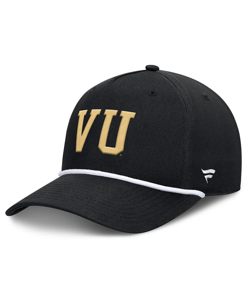 Fanatics Men's Black Vanderbilt Commodores Foul Ball Rope Adjustable Hat