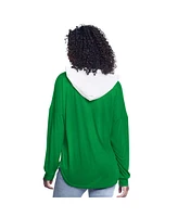 G-iii 4Her by Carl Banks Women's Kelly Green Boston Celtics Bench Player Oversized Long Sleeve Hooded Top