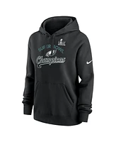 Nike Women's Black Philadelphia Eagles Super Bowl Lix Champions Tailsweep Pullover Top