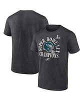 Fanatics Men's Heather Charcoal Philadelphia Eagles Super Bowl Lix Champions Ring Season T-Shirt