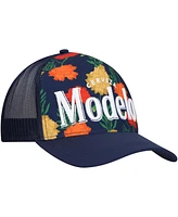 Lids Men's Navy Modelo A-Frame Floral Trucker Adjustable Hat