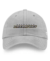 Fanatics Men's Gray Nashville Predators Wordmark Core Fundamental Adjustable Hat