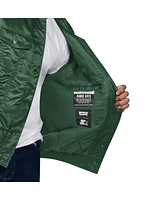 Starter x Levi's Men's Hunter Green Milwaukee Bucks Silver Label Trucker Satin Full-Snap Jacket