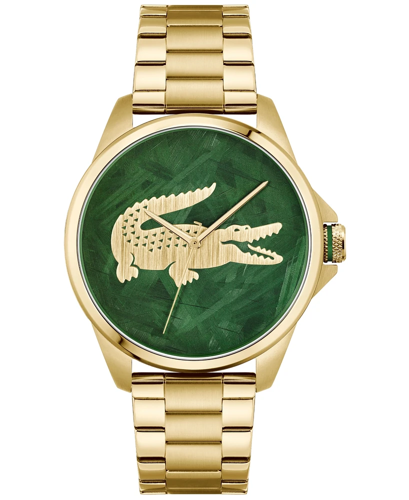 Lacoste Men's Le Croc Gold Tone Stainless Steel Bracelet Watch, 43mm