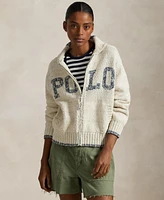 Polo Ralph Lauren Women's Logo Shawl-Collar Full-Zip Cardigan