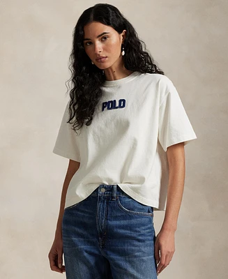 Polo Ralph Lauren Women's Logo Cotton Jersey Crewneck Tee