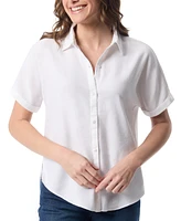 Gloria Vanderbilt Women's Daisy Short-Sleeve Shirt